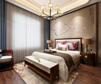 New Chinese Style Bedroom-ID:606565864