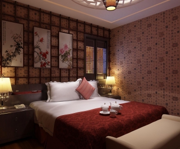 Chinese Style Double Bed-ID:511815827