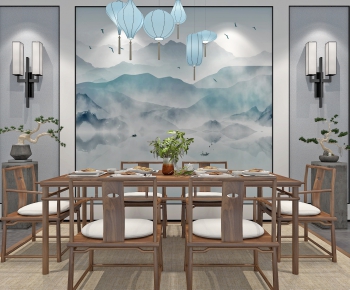 New Chinese Style Dining Table And Chairs-ID:533935248