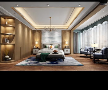 New Chinese Style Bedroom-ID:882262258