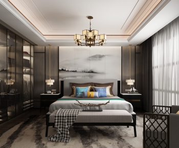 New Chinese Style Bedroom-ID:216281142