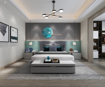 New Chinese Style Bedroom-ID:632309896