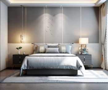 New Chinese Style Bedroom-ID:929450447