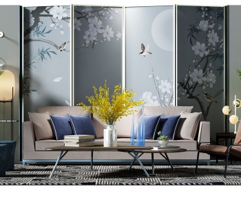 New Chinese Style Sofa Combination-ID:701556922