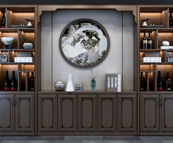 New Chinese Style Wine Cabinet-ID:587158459