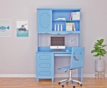 Modern Computer Desk And Chair-ID:396630359