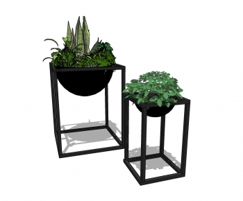 Modern Potted Green Plant-ID:161194647