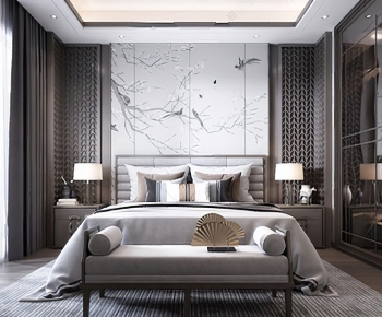 New Chinese Style Bedroom-ID:590803562