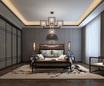 New Chinese Style Bedroom-ID:803201475