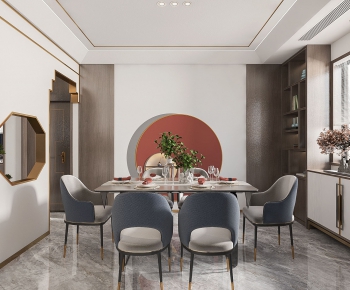 New Chinese Style Dining Room-ID:899216888