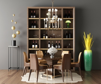 Simple European Style Dining Table And Chairs-ID:623104321