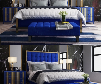 American Style Double Bed-ID:448343229