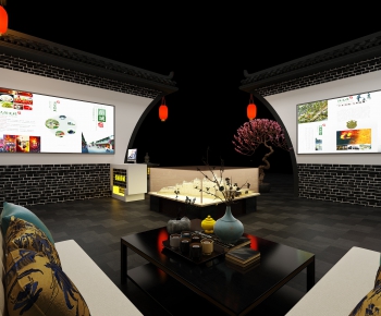 New Chinese Style Exhibition Hall-ID:130962772