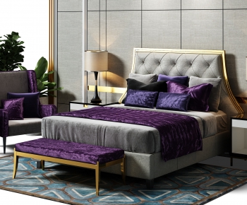 Modern Double Bed-ID:716459135
