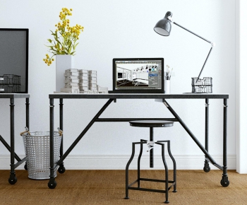 Modern Computer Desk And Chair-ID:438021682