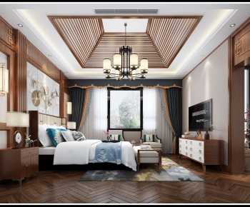 New Chinese Style Bedroom-ID:796013652