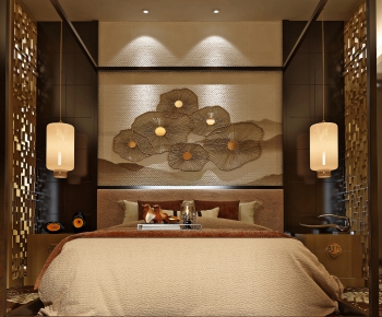 New Chinese Style Bedroom-ID:126308439