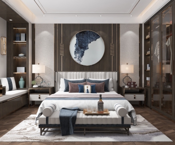 New Chinese Style Bedroom-ID:672734198