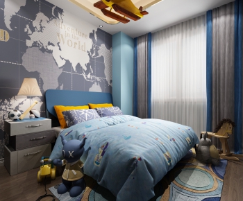 Nordic Style Boy's Room And Son's Room-ID:406607957