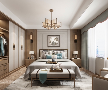 New Chinese Style Bedroom-ID:468594773