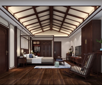 New Chinese Style Bedroom-ID:718247228