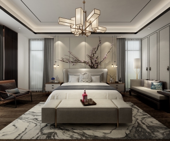 New Chinese Style Bedroom-ID:433792818