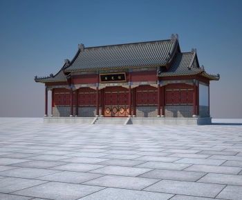 中式古建筑寺庙-ID:605770315