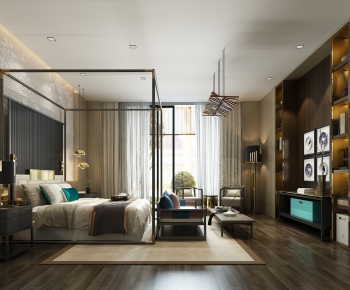 New Chinese Style Bedroom-ID:876566975