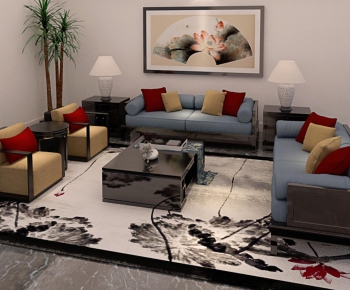 Chinese Style A Sofa For Two-ID:490501332
