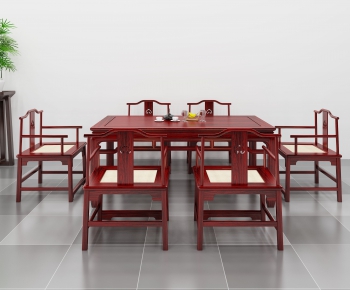 New Chinese Style Dining Table And Chairs-ID:875580765