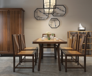 New Chinese Style Dining Table And Chairs-ID:241522982
