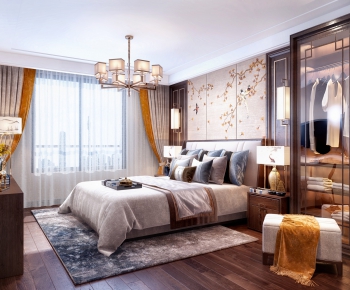 New Chinese Style Bedroom-ID:784006153