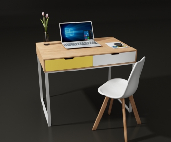 Modern Computer Desk And Chair-ID:677292618