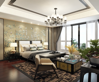 New Chinese Style Bedroom-ID:292267745