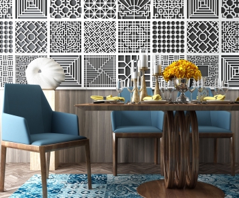 Modern Dining Table And Chairs-ID:467553822