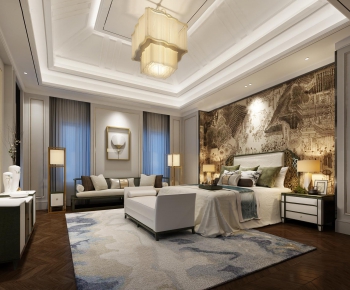 New Chinese Style Bedroom-ID:340802786