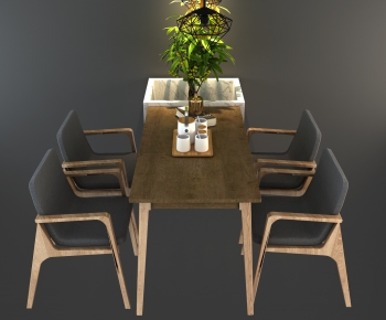 New Chinese Style Dining Table And Chairs-ID:104467785