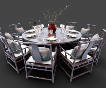 New Chinese Style Dining Table And Chairs-ID:599783457