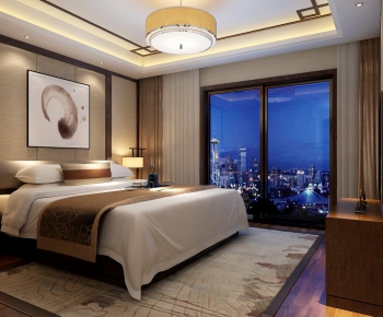 New Chinese Style Bedroom-ID:137687238