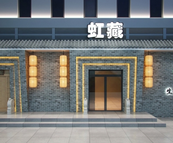 New Chinese Style Facade Element-ID:863156142