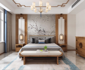 New Chinese Style Bedroom-ID:137182757