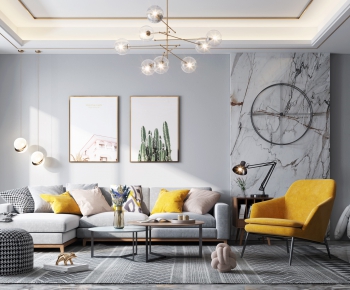Nordic Style A Living Room-ID:739255592