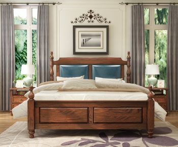 American Style Double Bed-ID:795767769