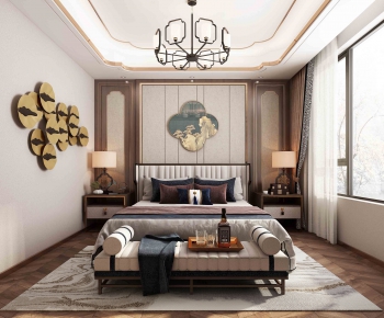 New Chinese Style Bedroom-ID:452251618