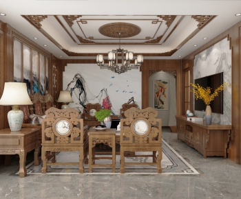 Chinese Style A Living Room-ID:574315755