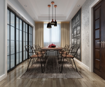 Industrial Style Dining Room-ID:639351414