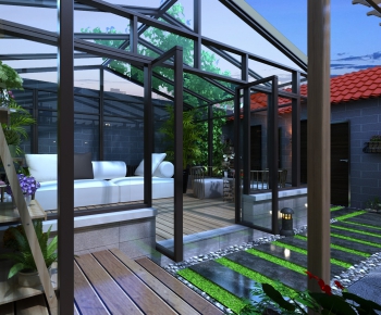 Modern Glass Sun Room-ID:472394127