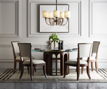 American Style Dining Table And Chairs-ID:293947599