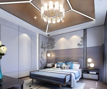 New Chinese Style Bedroom-ID:881241375