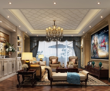 European Style A Living Room-ID:610505116